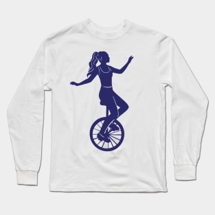 Girl On A Unicycle Long Sleeve T-Shirt